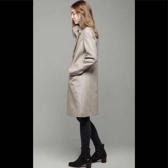 HELMUT LANG Crombie Moleskin Funnel Neck Coat XS - Picture 3 of 10